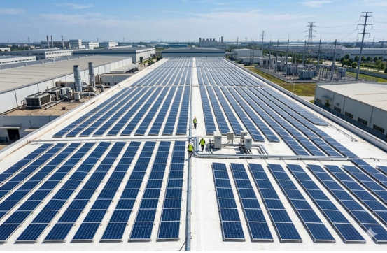 industrial solar setup by power plus engineers